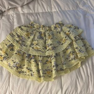Aerie Yellow Floral Skirt